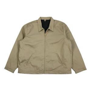 DICKIES EISENHOWER INSULATED JACKET MENS MEDIUM M BEIGE QUILT MECHANIC FULL ZIP